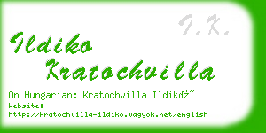 ildiko kratochvilla business card